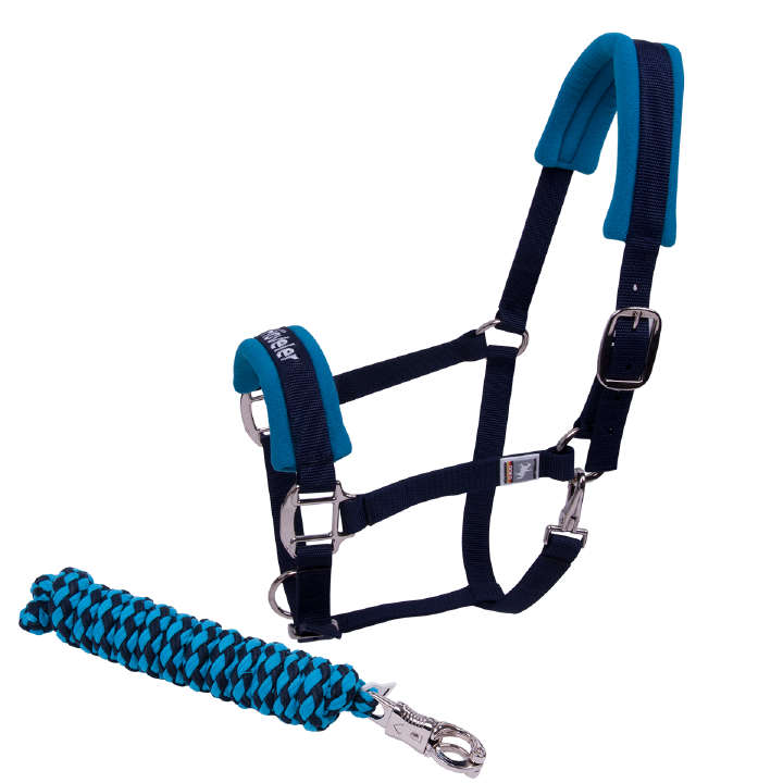 Höveler Halfter mit Strick, blau Höveler Halfter mit Strick, blau